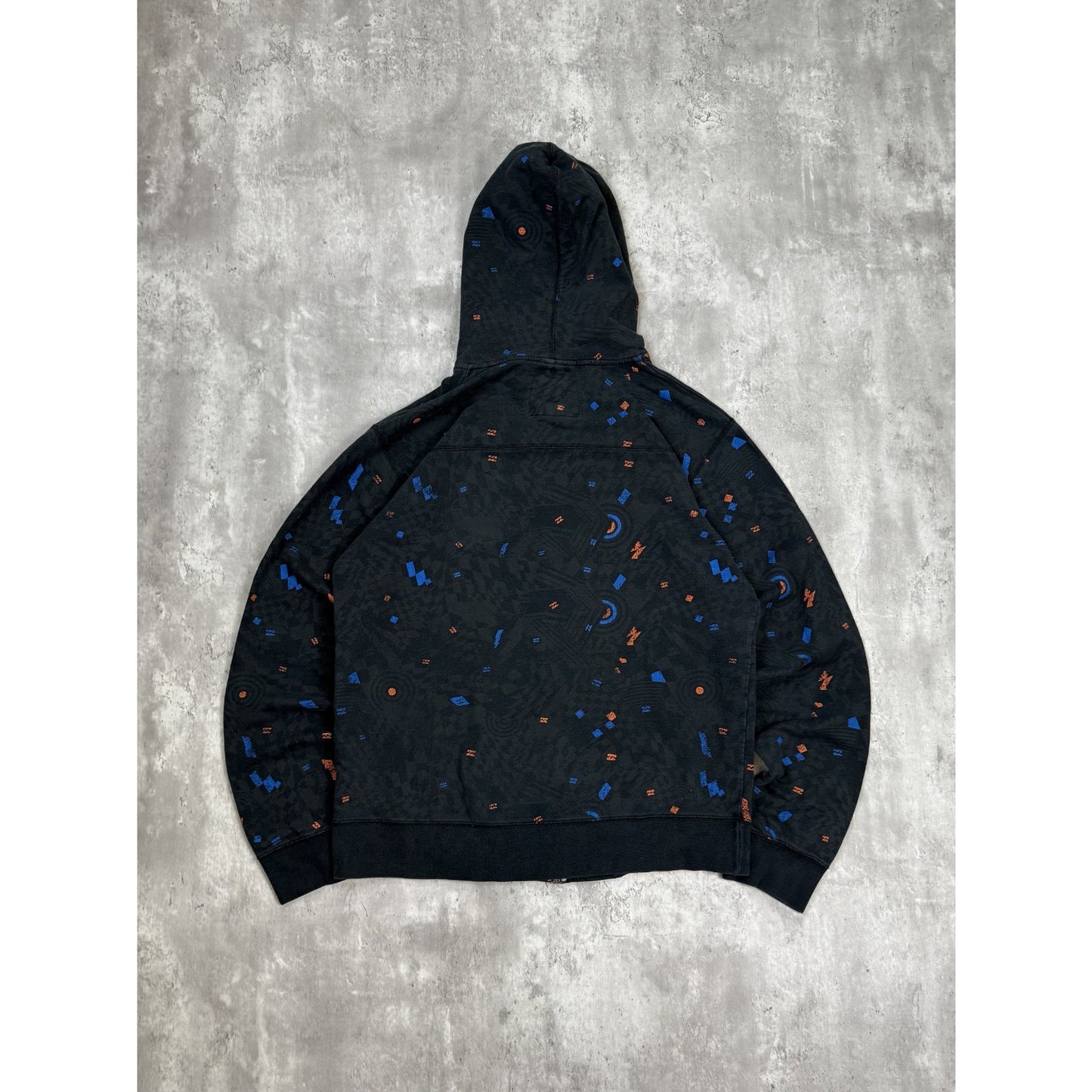 Vintage Y2K Billabong Embroidered Spellout Full Zip Hooded Sweatshirt Size XL