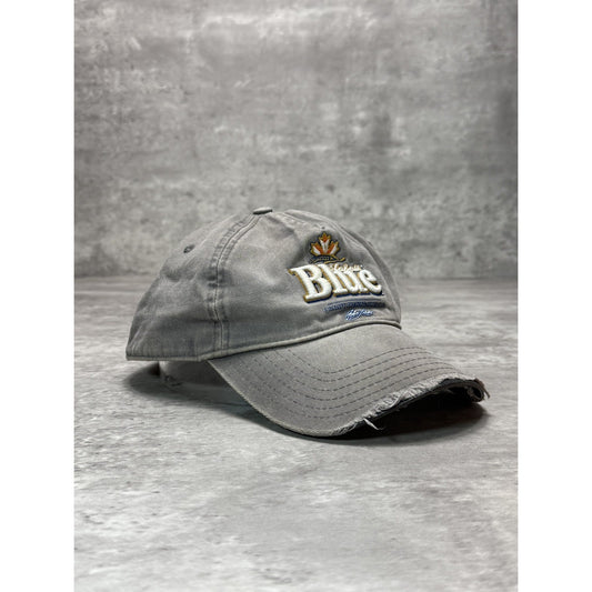 Vintage Distressed Labatt Blue Embroidered Beer Promo Strapback Hat OSFA