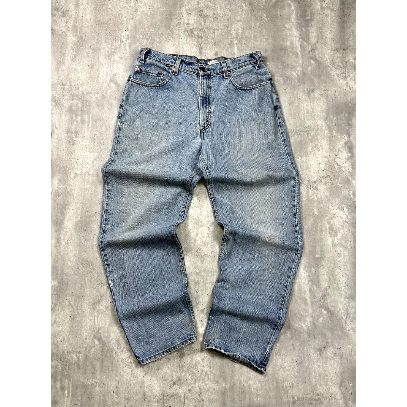 Vintage Levis 550 Red Tab Relaxed Fit Medium Wash Denim Pants Size 34
