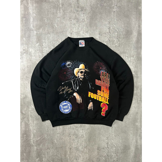 Vintage 90s Hank Williams Jr NFL Monday Night Football Sweatshirt Size Large