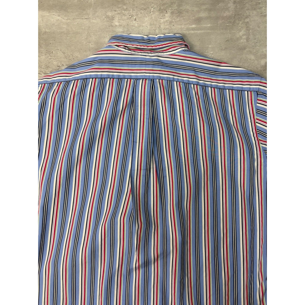 Vintage Polo Ralph Lauren Embroidered Pony Cropped Button Up Shirt Size Medium