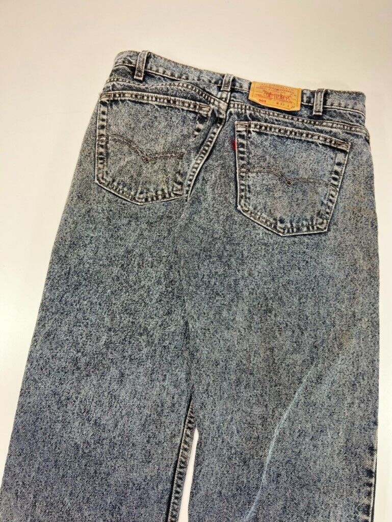 Vintage 90s Levi's 505 XX Acid Wash Denim Pants Size 33 Gray