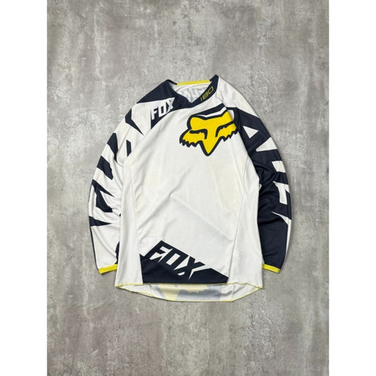 Fox 180 All Over Print Graphic Long Sleeve Motocross Jersey Size Medium White