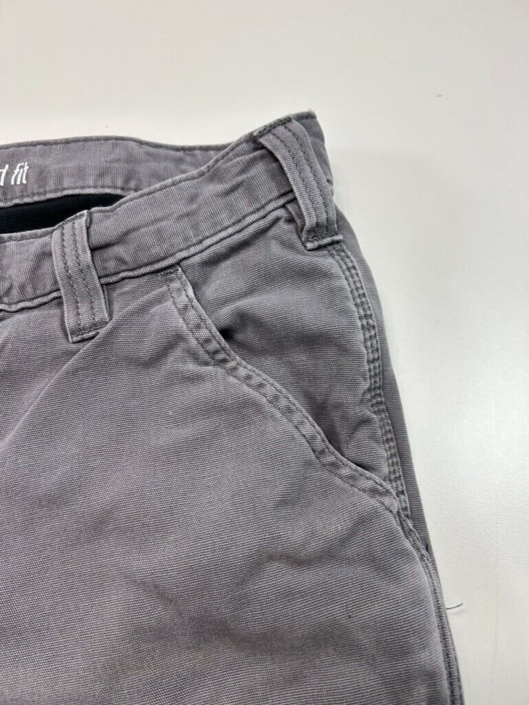 Carhartt Relaxed Fit Insulated Canvas Workwear Five Pocket Pants Size 34 Gray