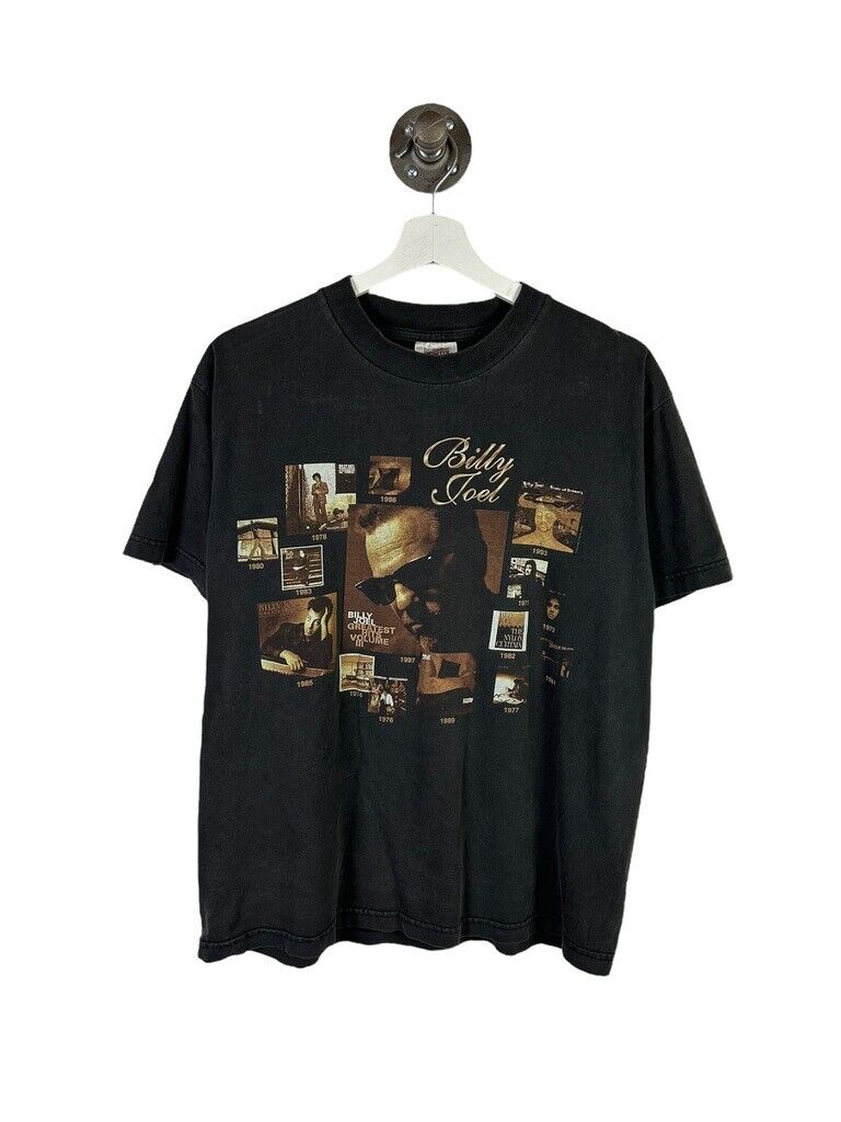 Vintage 1998 Billy Joel Greatest Hits Music Promo Graphic T-Shirt Size Large 90s