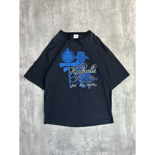 Vintage 90s Nashvilles Tennessee The City Of Music Destination T-Shirt Size XL
