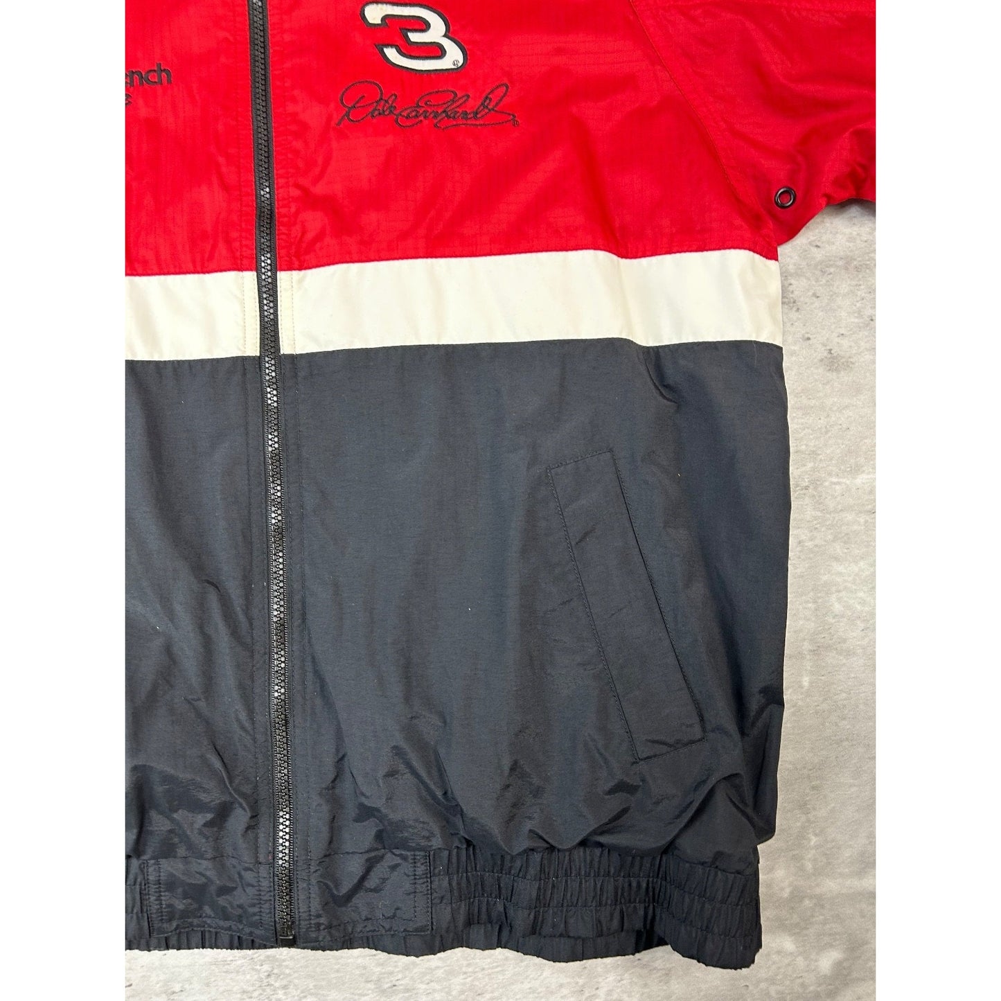 Vintage 90s Dale Earnhardt #3 Nascar Racing Nylon Full Zip Jacket Size Medium