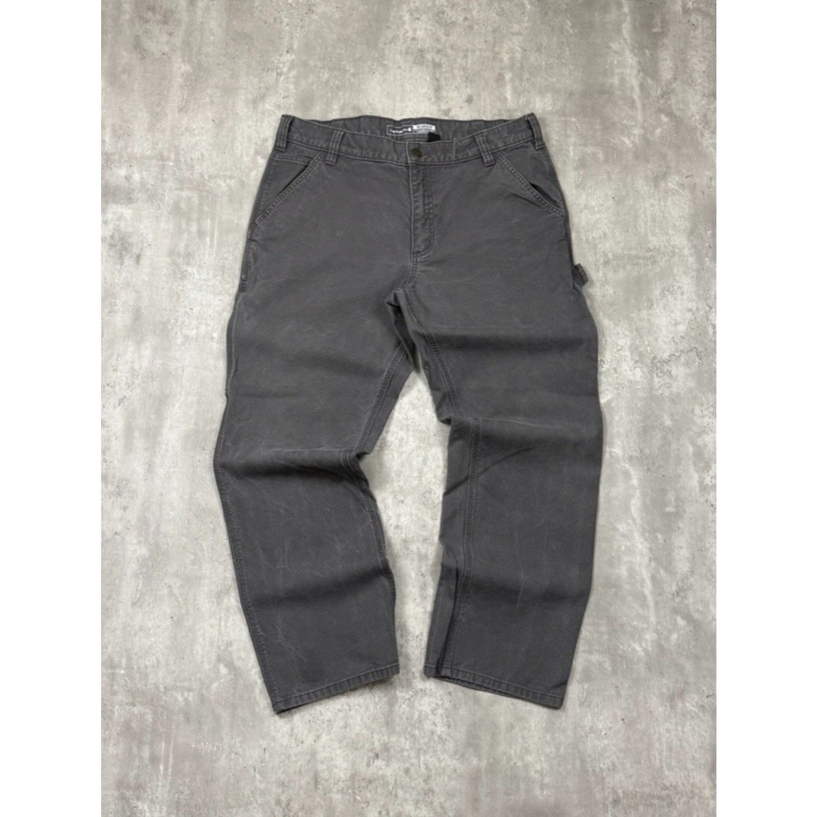 Vintage Carhartt Relaxed Fit Canvas Workwear Carpenter Pants Size 35