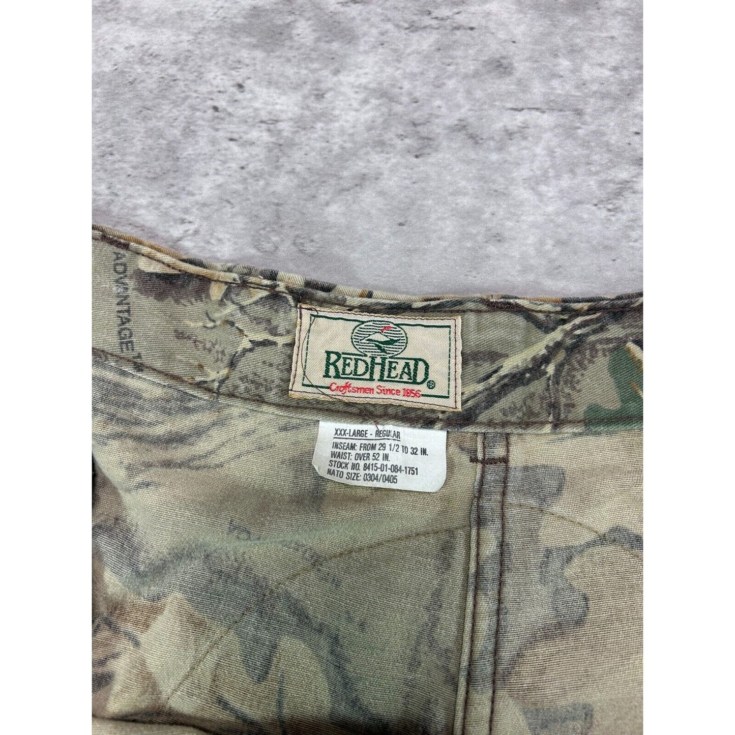 Vintage Redhead Advantage Camo Cargo Hunting Pants Size 48