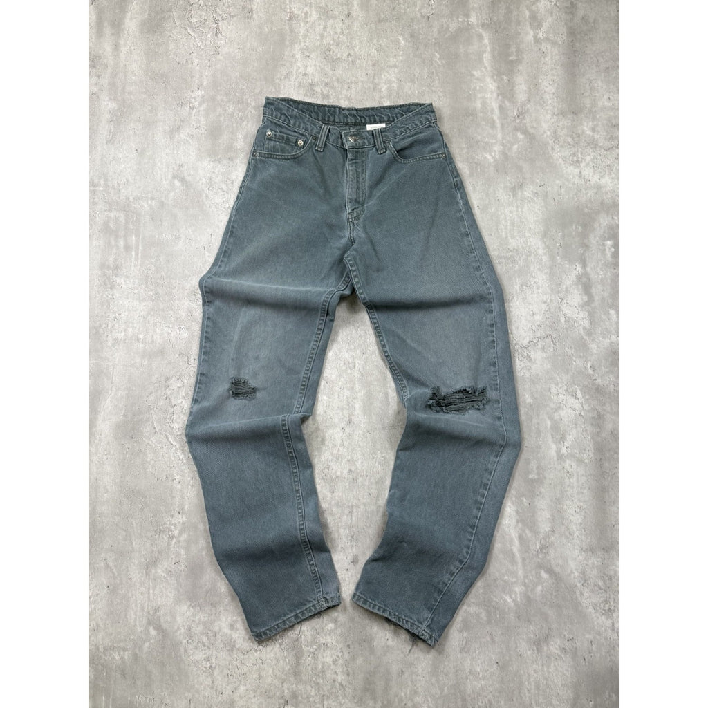 Vintage Levis Black Tab Green Wash Denim Pants Size 28
