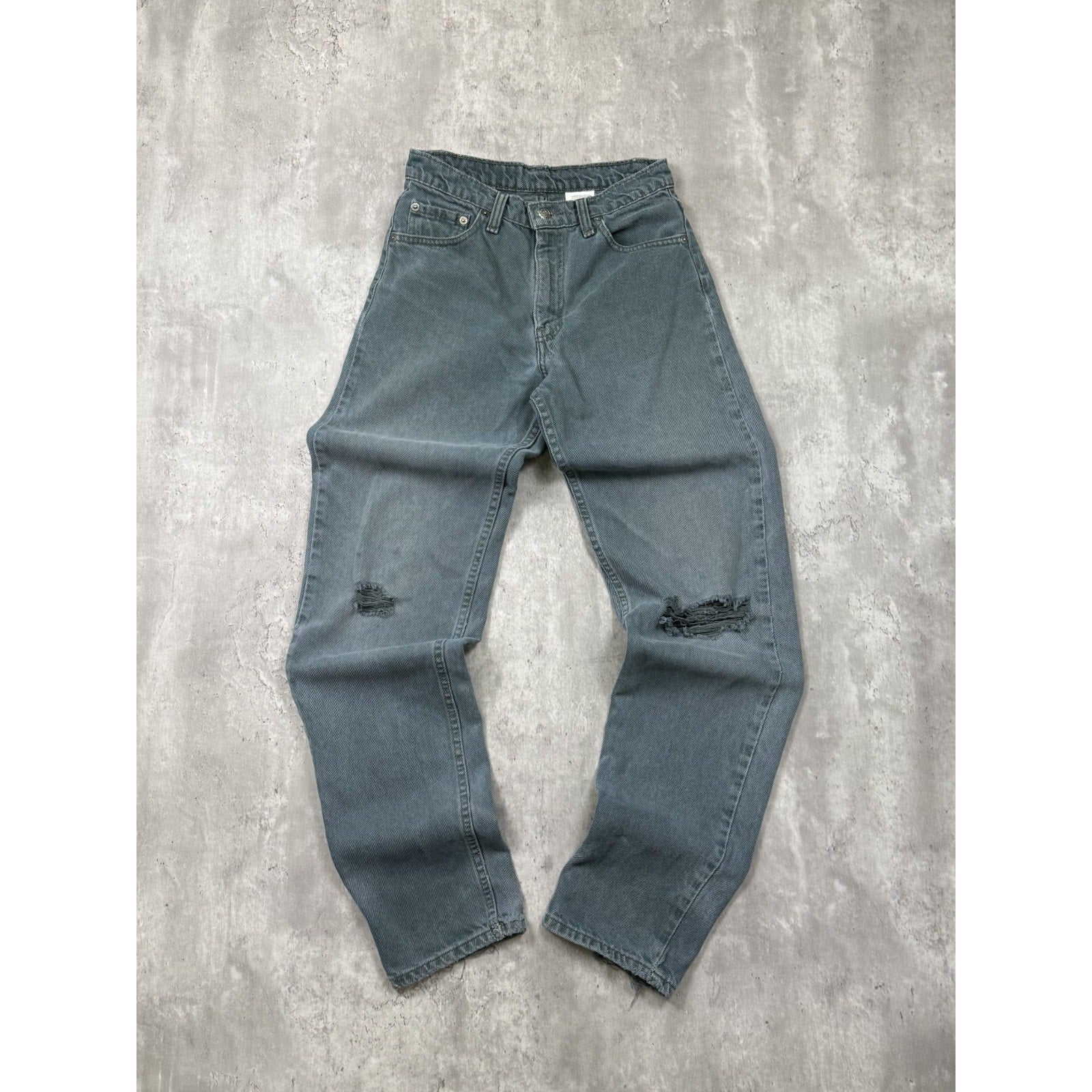 Vintage Levis Black Tab Green Wash Denim Pants Size 28