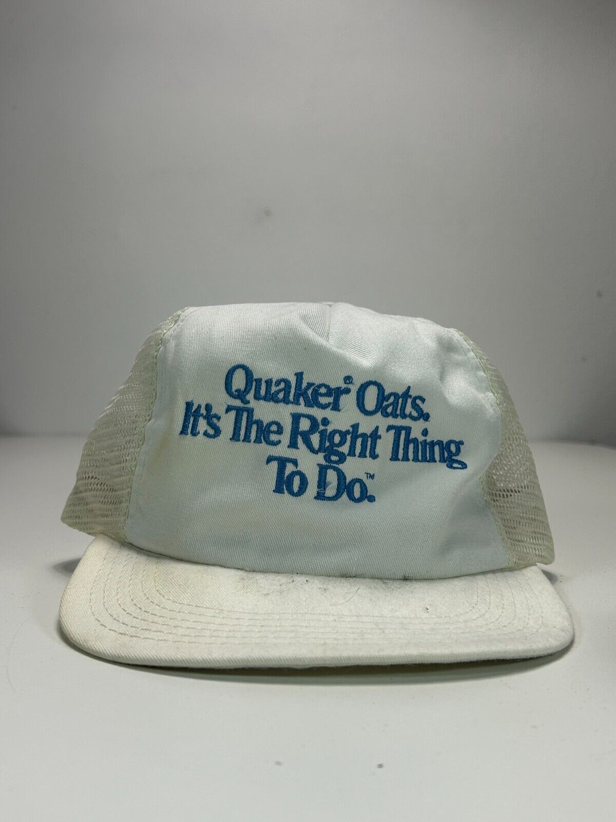 Vintage 90s Quaker Oats Its The Right Thing To Do Slogan Snapback Hat OSFA