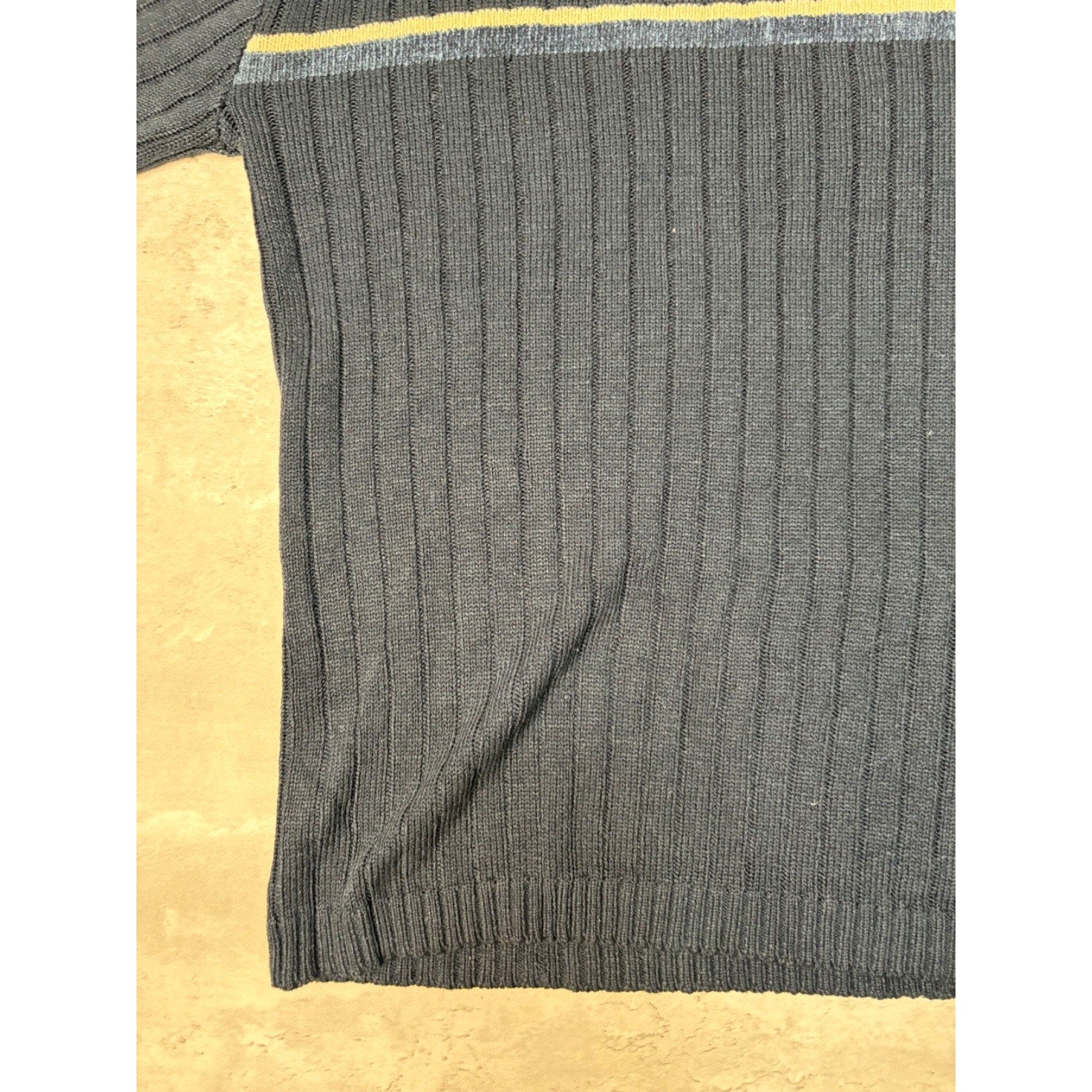 Vintage Canda Striped Ribbed Pullover Knit Sweater Size Large