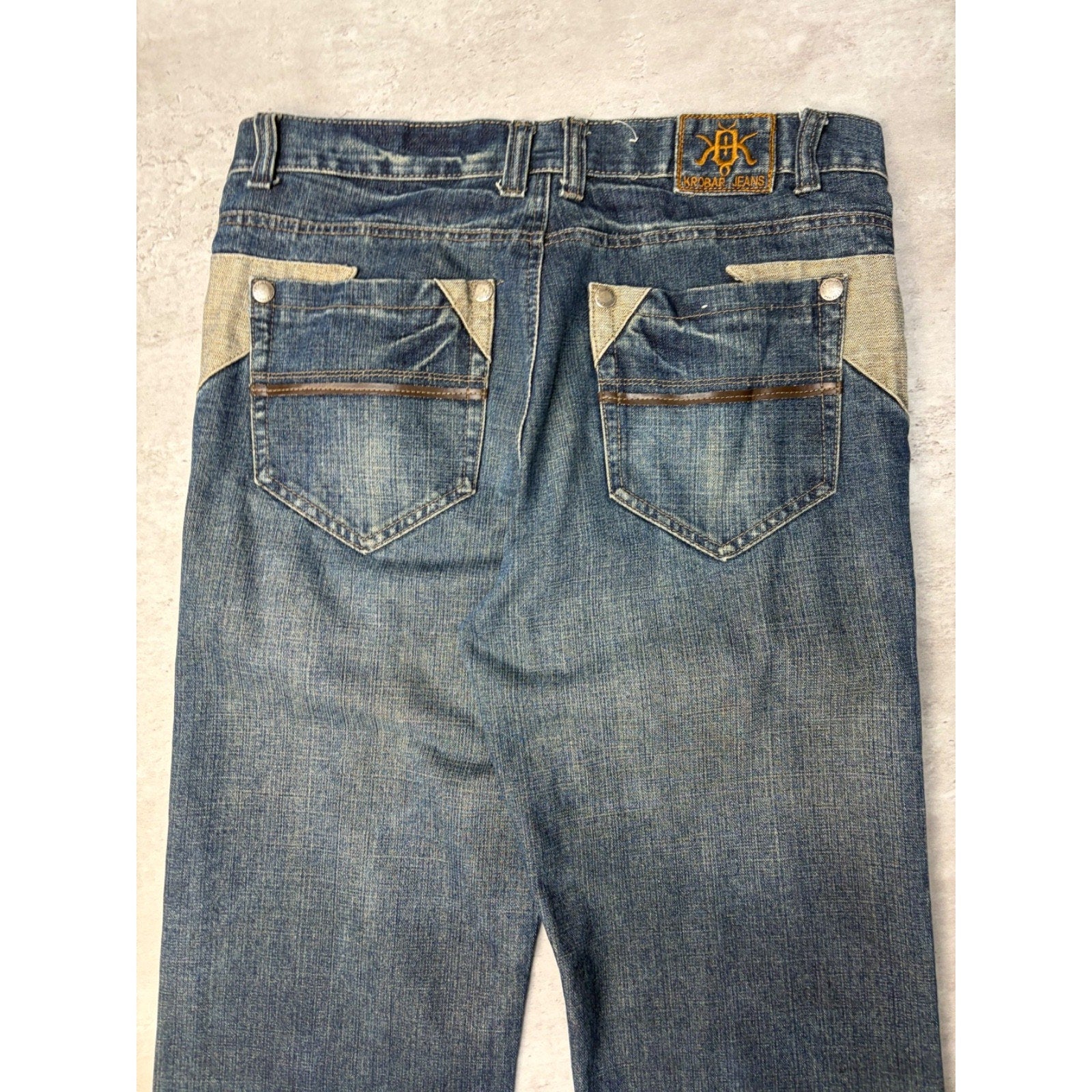Vintage Y2K NXTGEN Embroidered Dark Wash Denim Pants Size 36