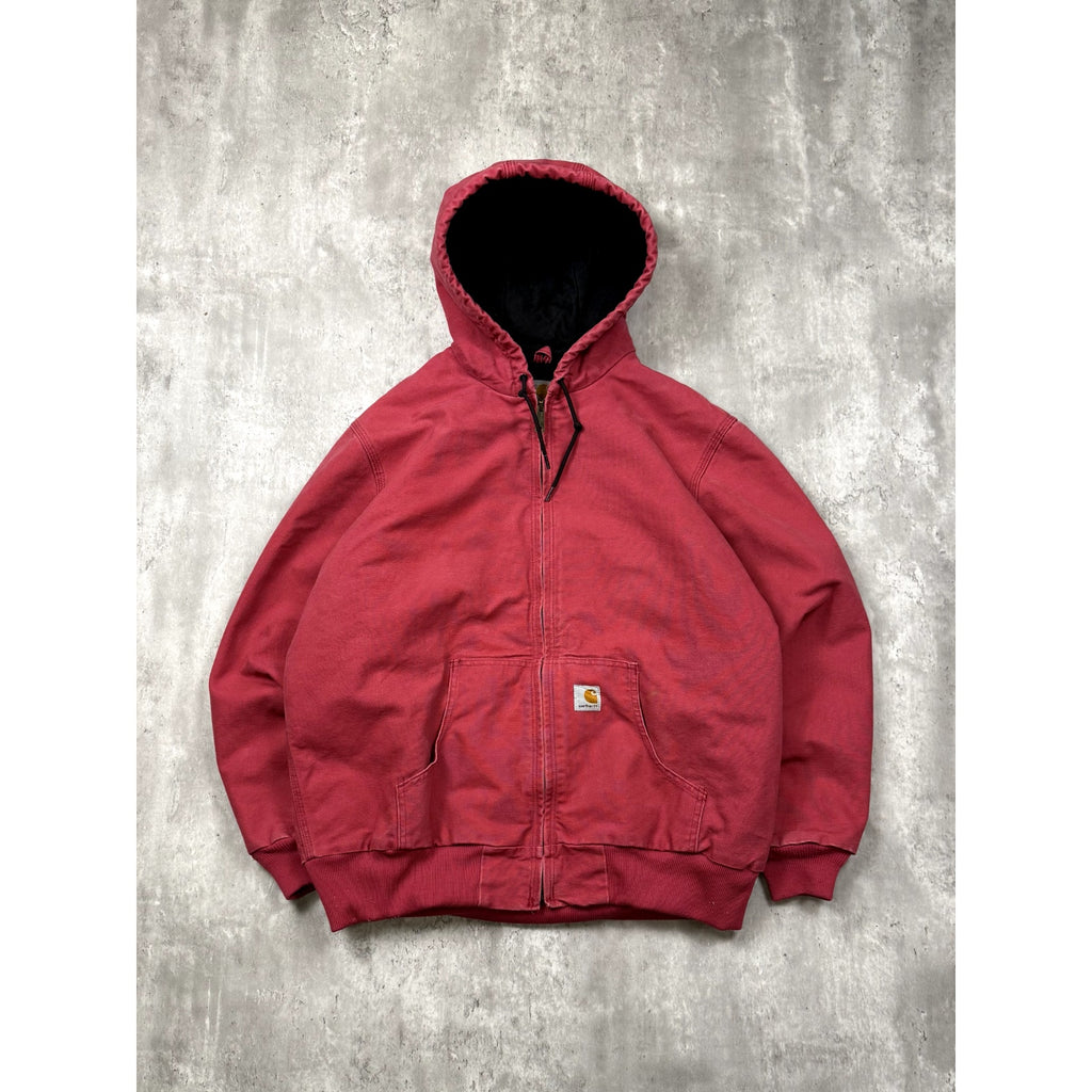 Vintage Womens Carhartt Canvas Insulated Hooded Active Jacket Size XL