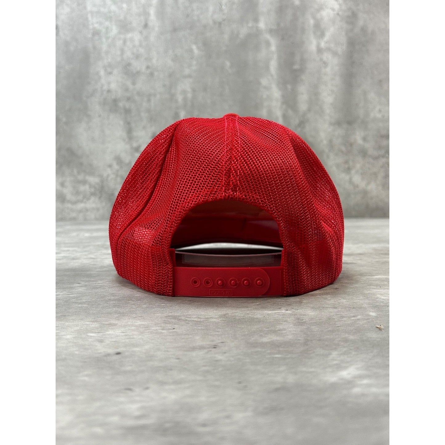 Vintage 80s/90s MLB All Stars Graphic Logo Trucker Snapback Hat Size M/L Red