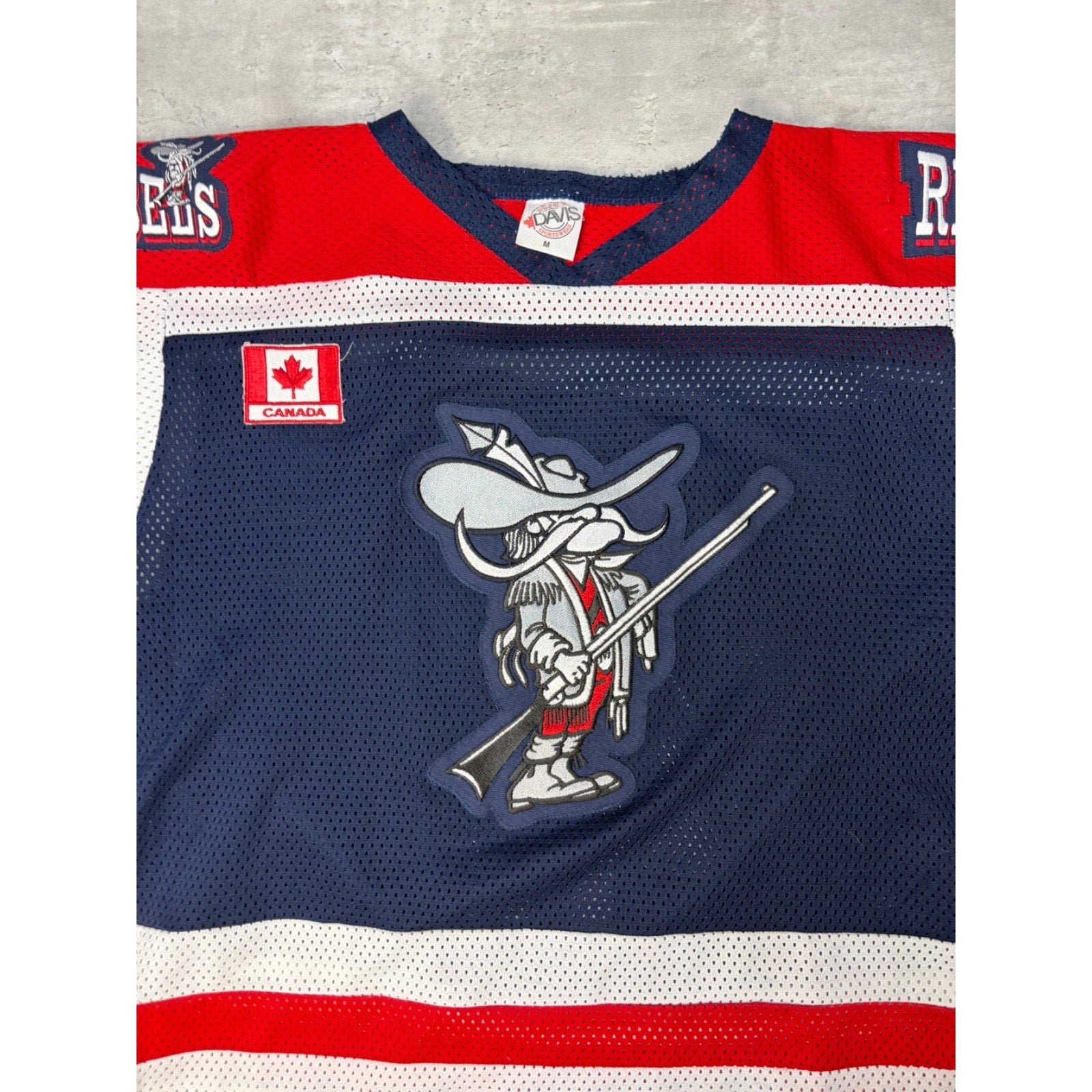 Vintage Mississauga Rebels #4 Stitched Hockey Jersey Size Medium