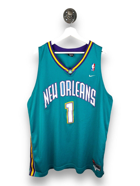 Vintage Baron Davis #1 New Orleans Hornets Nike Swingman NBA Jersey Size 2XL