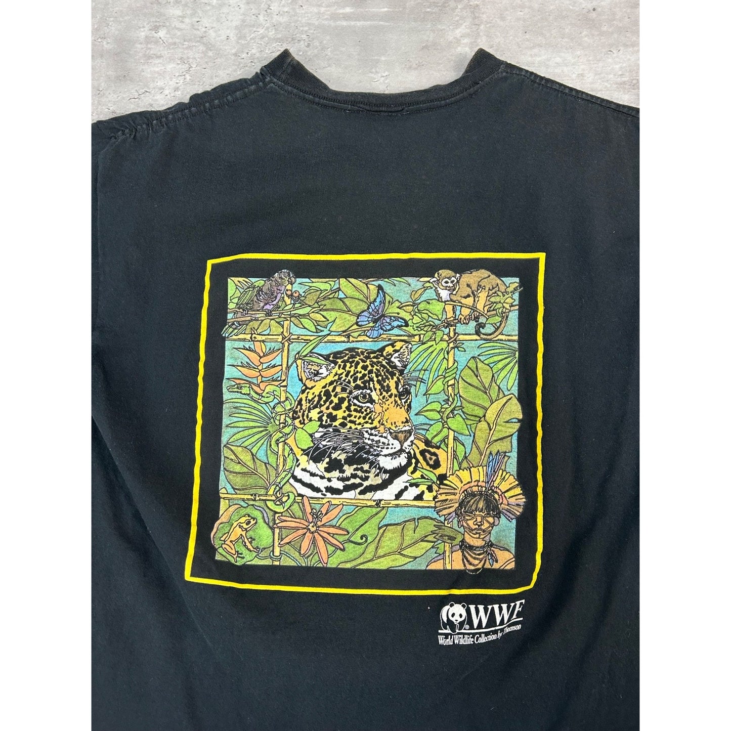 Vintage 90s WWF Every Piece Is Necessary Animal Preservation T-Shirt Sz Medium