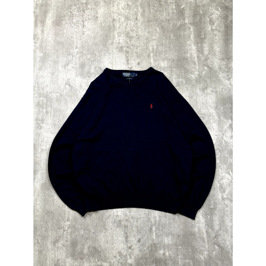 Vintage Polo Ralph Lauren Embroidered Pony Pullover Knit Sweater Size XL