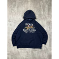 Polo Ralph Lauren Pony Graphic Spellout Pullover Hooded Sweatshirt Size 2XL