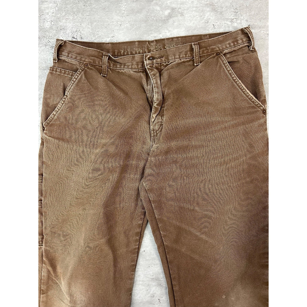 Dickies Canvas Workwear Carpenter Pants Size 37 Brown