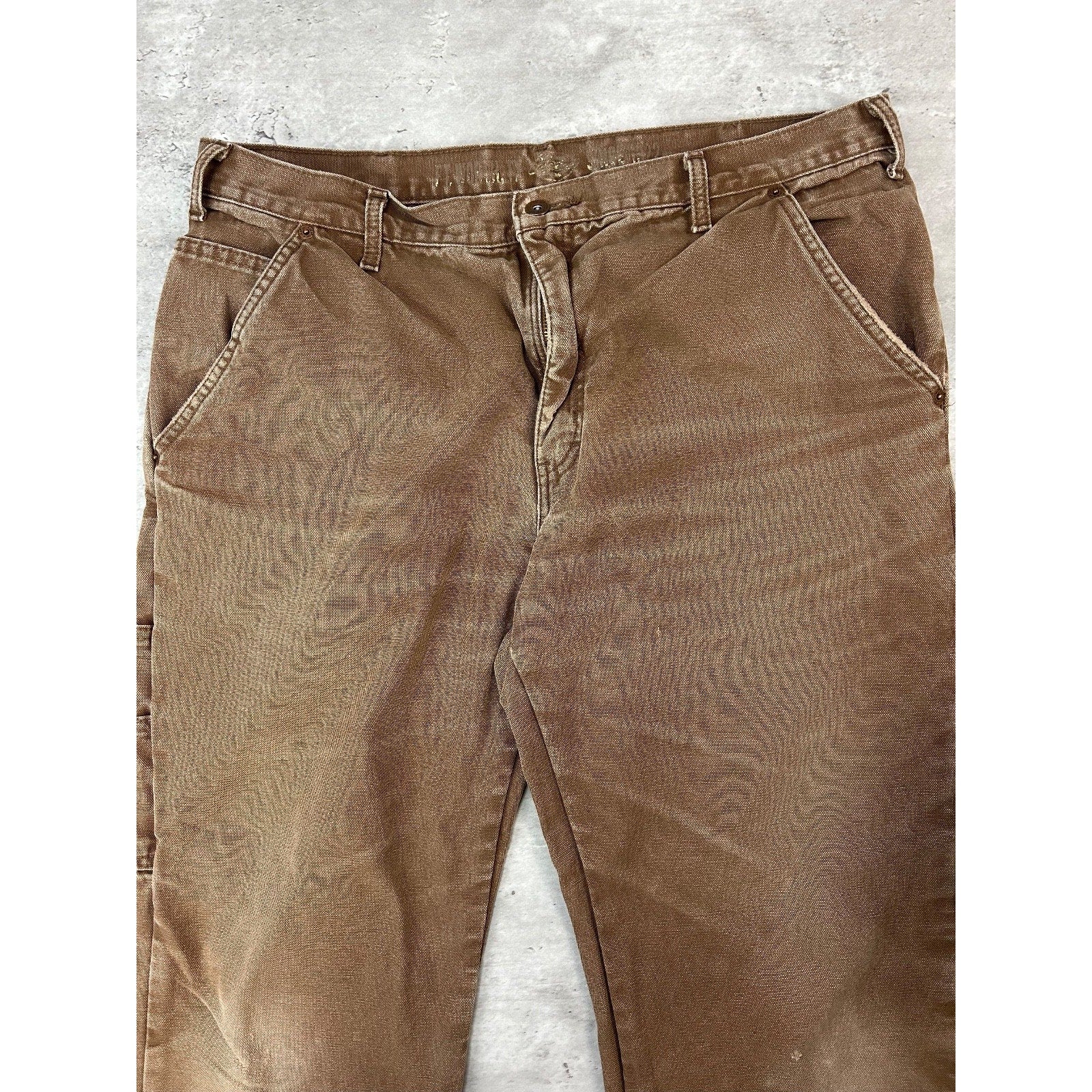 Dickies Canvas Workwear Carpenter Pants Size 37 Brown