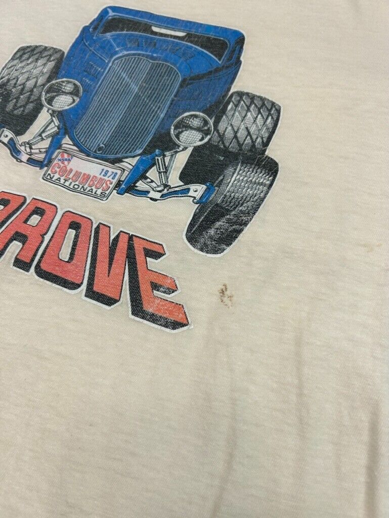 Vtg 1978 NSRA I Drove Columbus Nationals Hot Rod Car Graphic T-Shirt Sz Medium