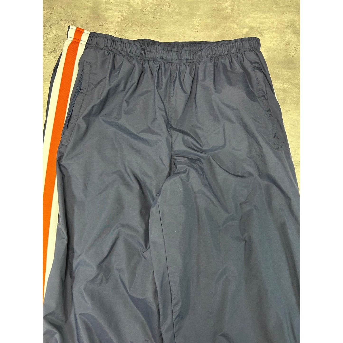 Vintage 2000s Nike Embroidered Swoosh Striped Nylon Track Pants Size XL