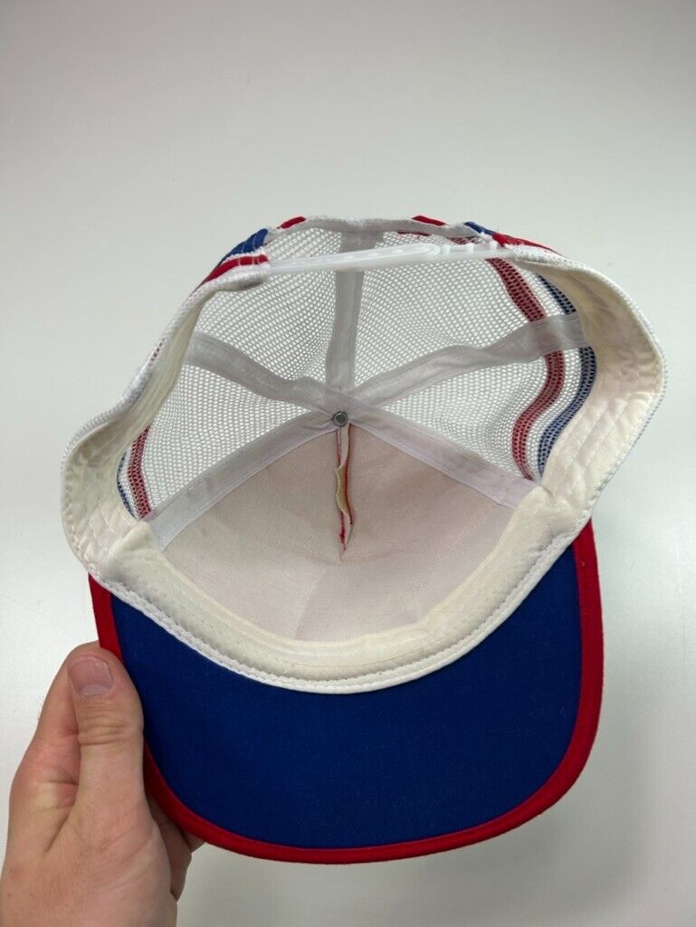 Vintage 90s Molson Canadian 3 Stripe Trucker Snapback Hat OSFA