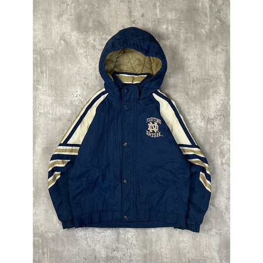 Vintage 90s Notre Dame Fighting Irish NCAA Insulated Starter Jacket Size Small