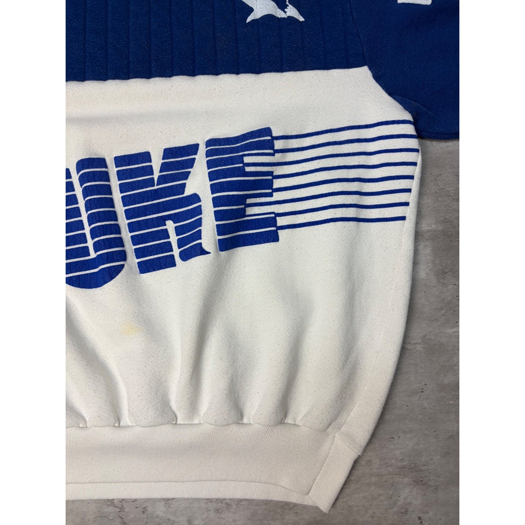 Vintage 80s Duke Blue Devils NCAA Puff Print Spellout Sweatshirt Size Large