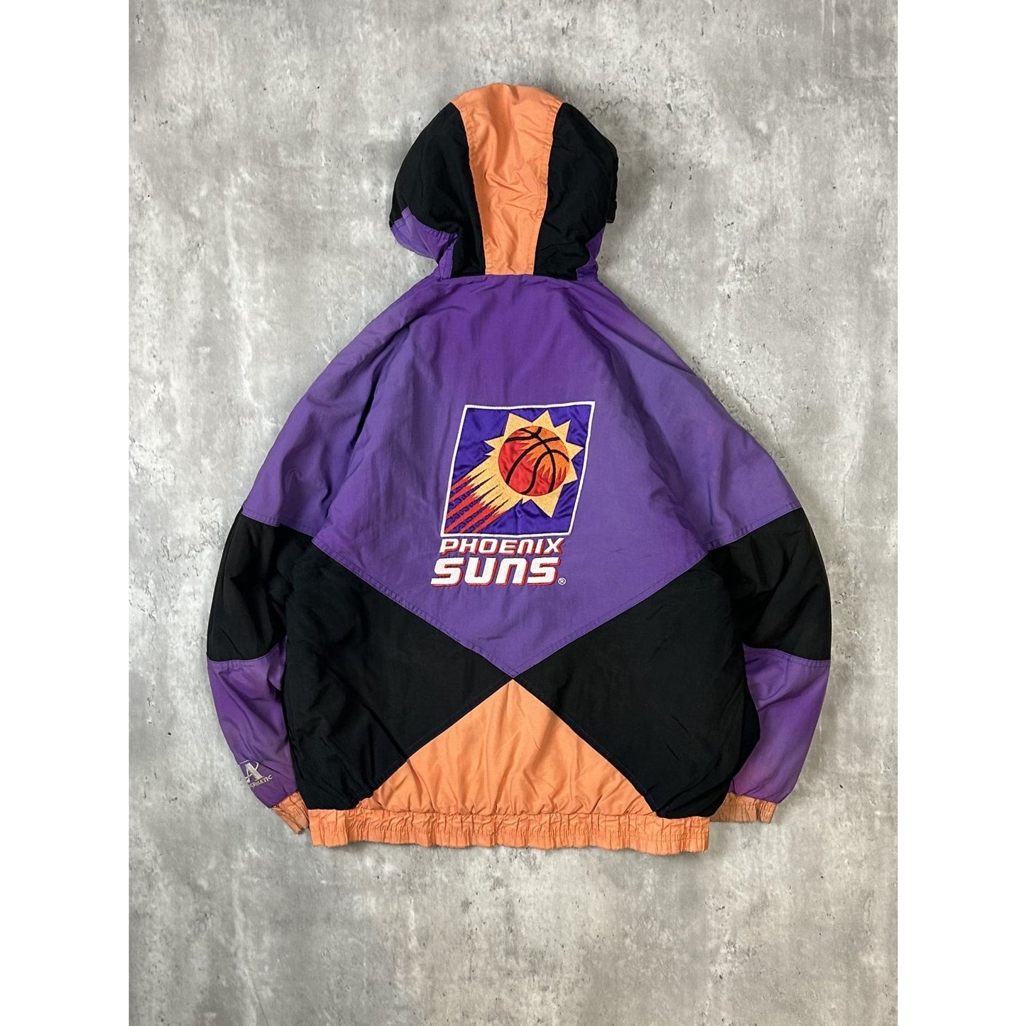 Vintage 90s Pheonix Suns NBA Embroidered Full Zip Hooded Jacket Size XL YOUTH