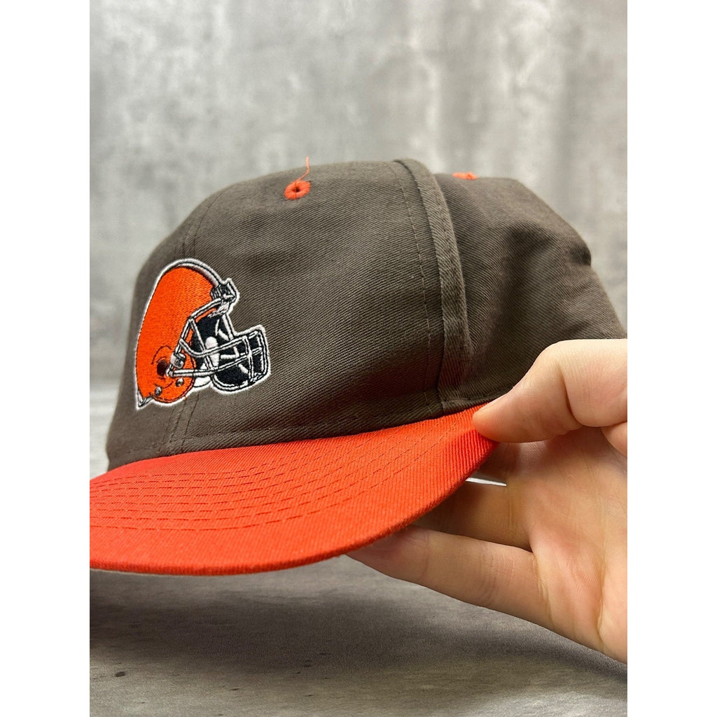 Vintage 90s Cleveland Browns NFL Embroidered Logo Athletics Snapback Hat OSFA