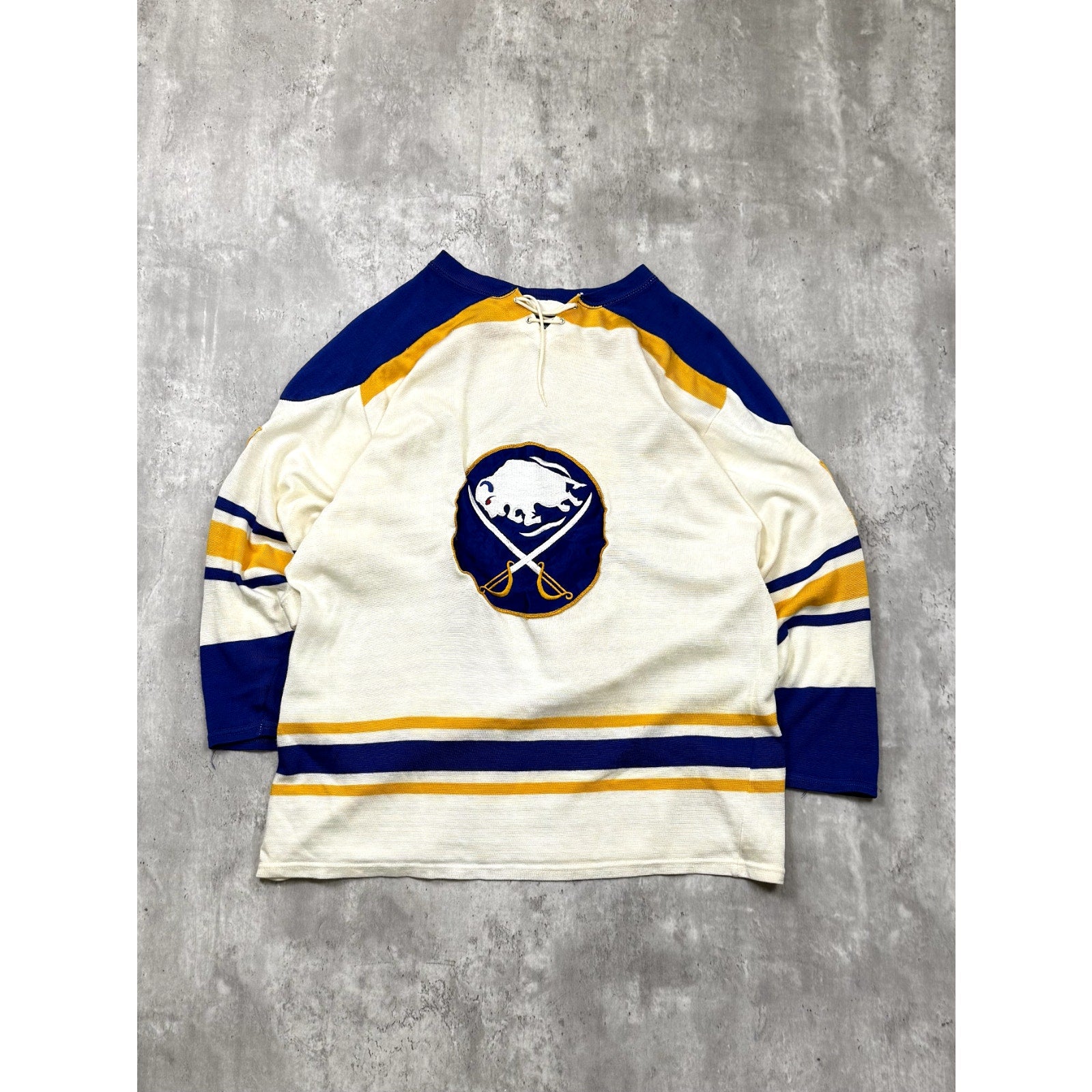 Vintage 80s/90s #7 Buffalo Sabres NHL Stitched Hockey Jersey Size Large