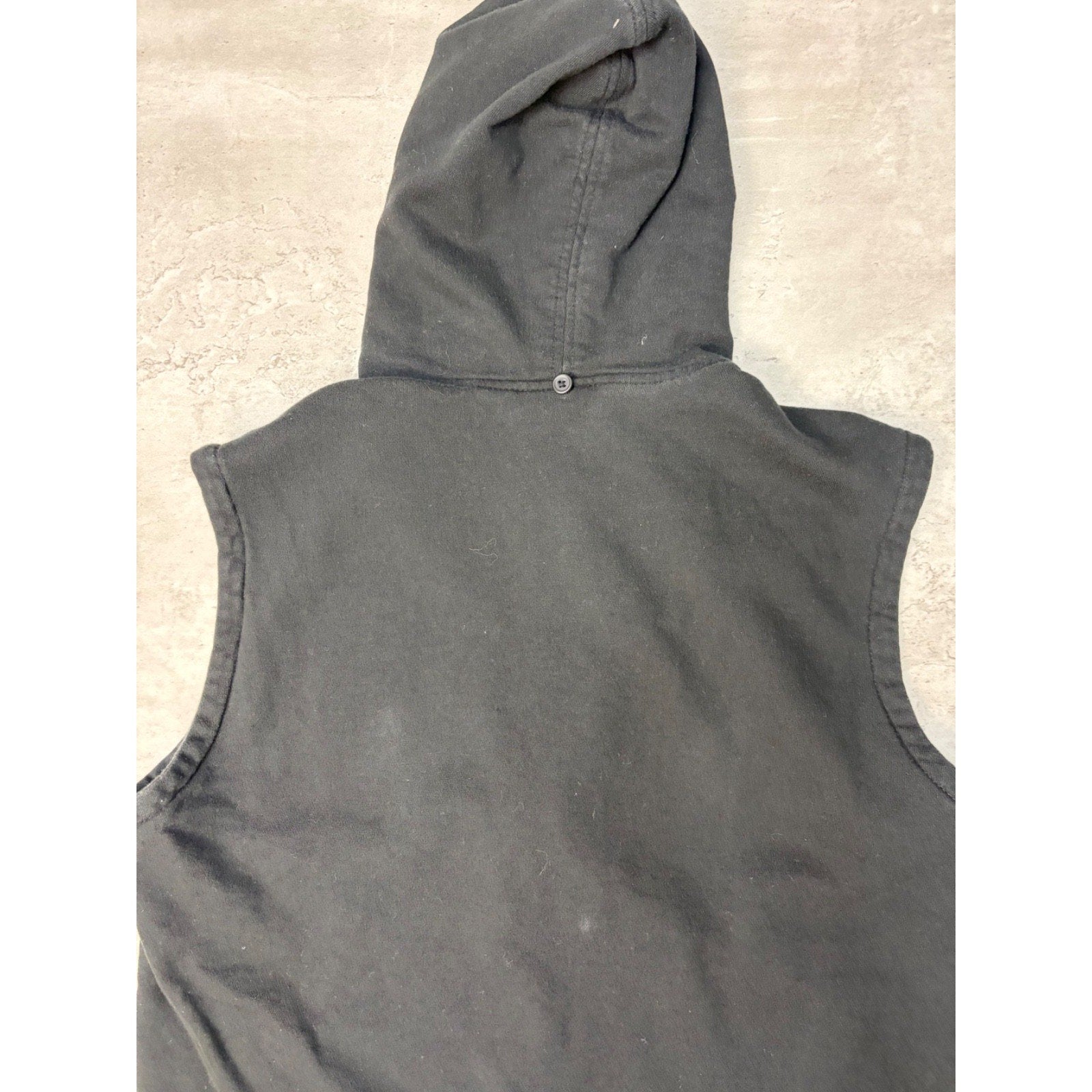 Vintage Harley Davidson Embroidered Spellout Hooded Vest Sweatshirt Size Medium