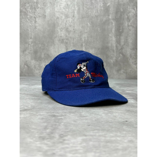Vintage 90s Disney Mickey Mouse Embroidered Baseball Snapback Hat OSFA
