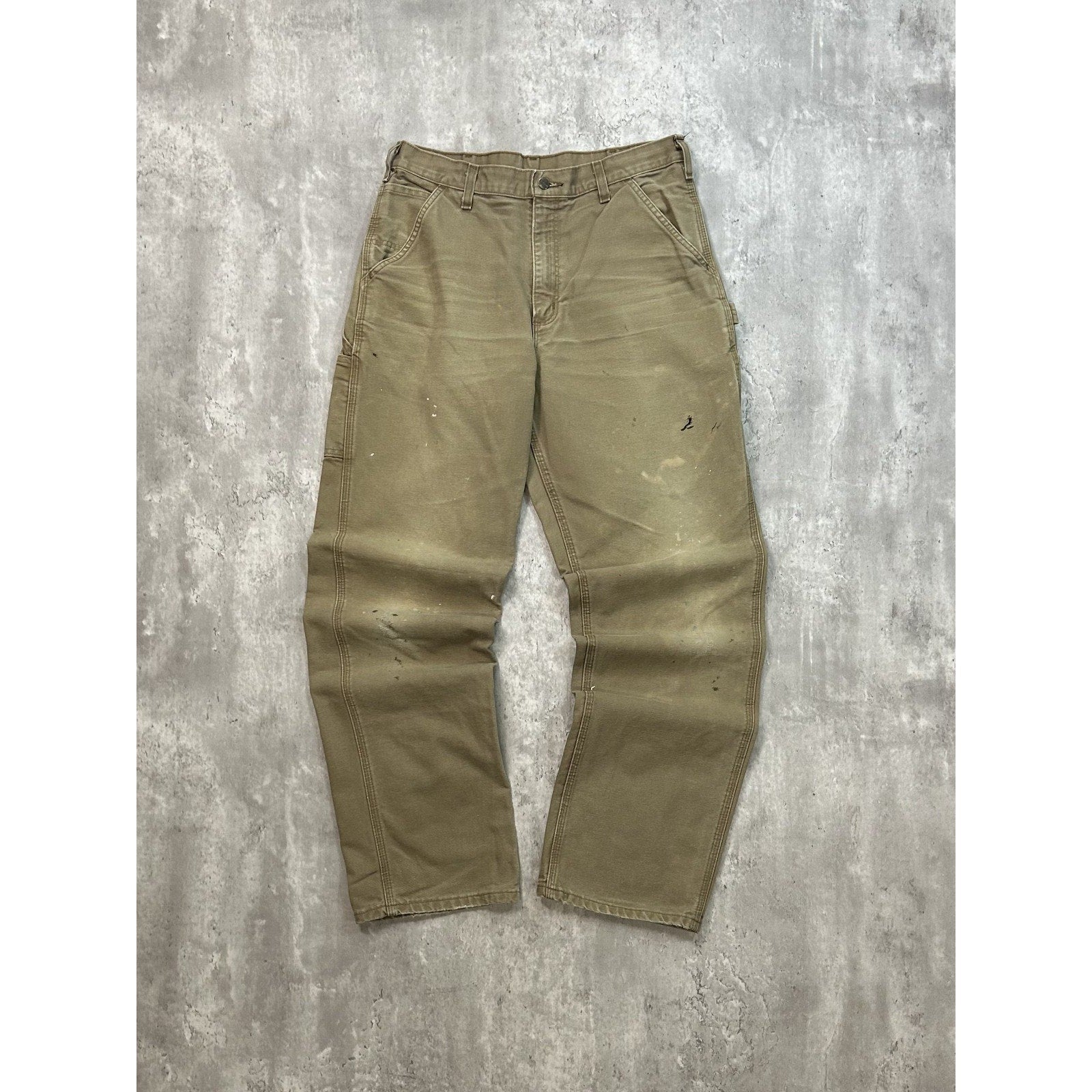 Vintage Carhartt Canvas Workwear Dungaree Fit Carpenter Pants Size 33