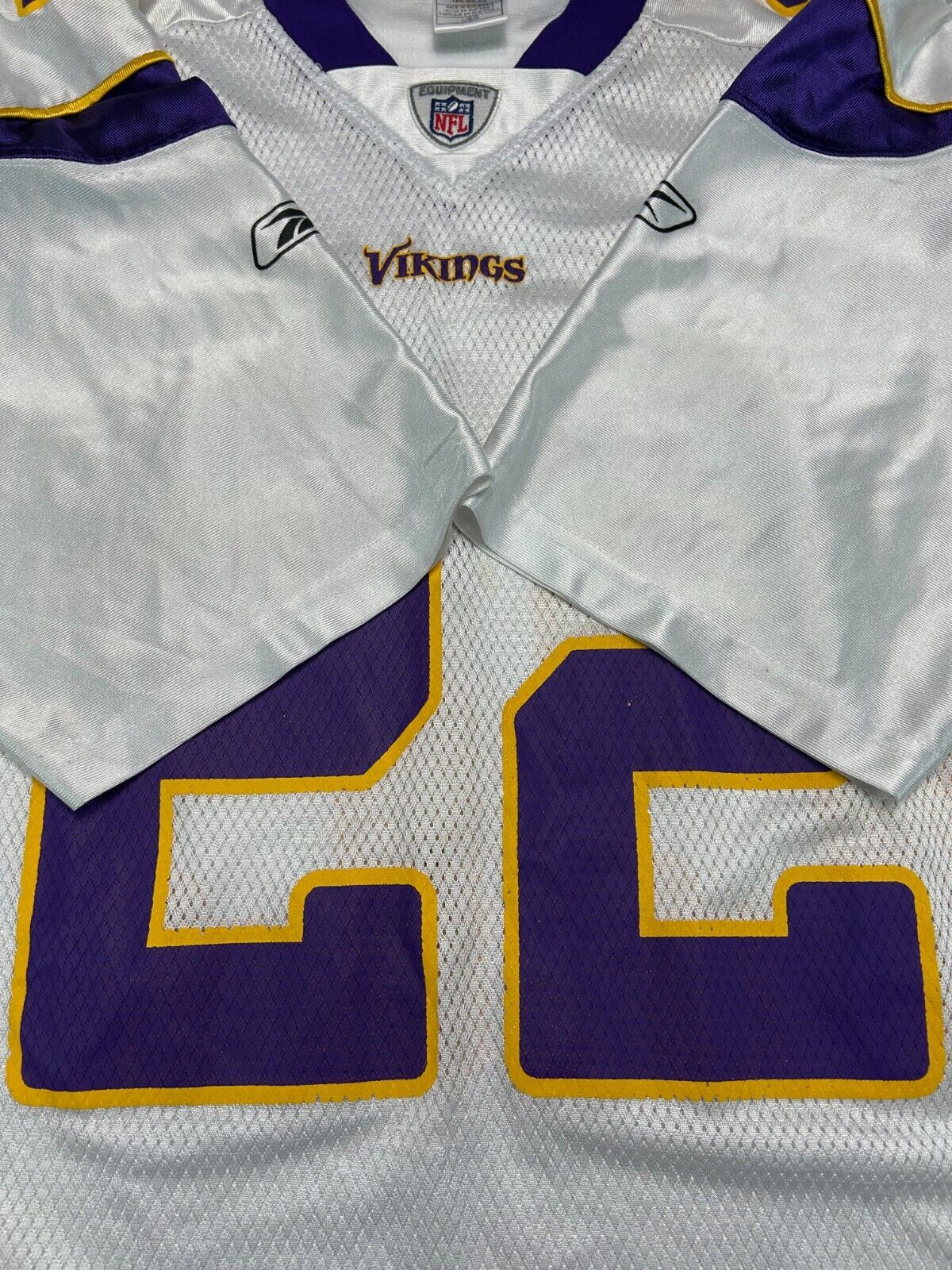 Minnesota Vikings NFL #22 Rau Reebok Football Jersey Size Large White