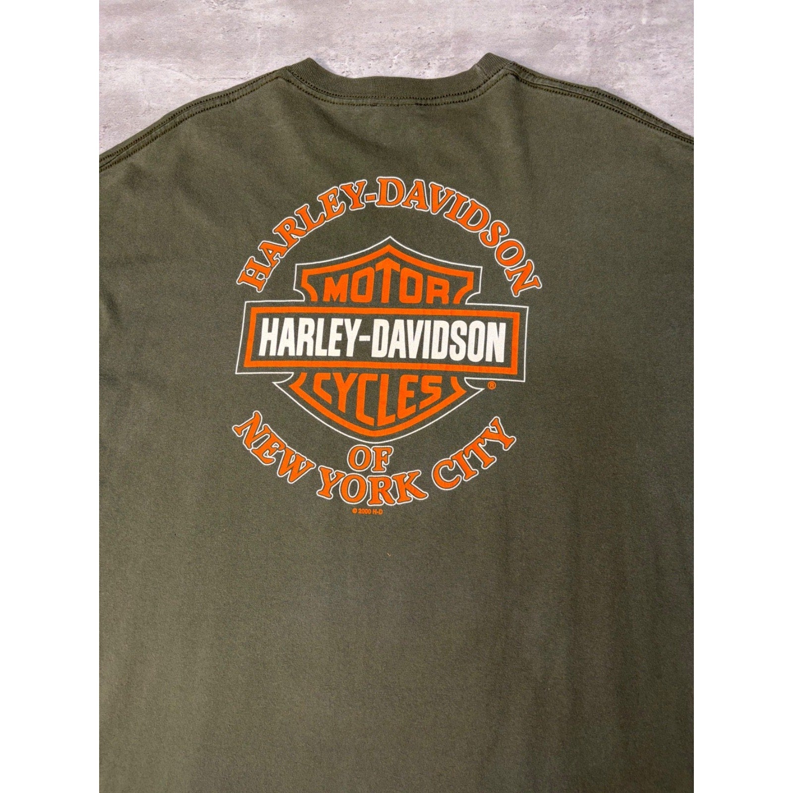 Vintage 2000 Harley Davidson Eagle Graphic Bikers Rule T-Shirt Size 2XL