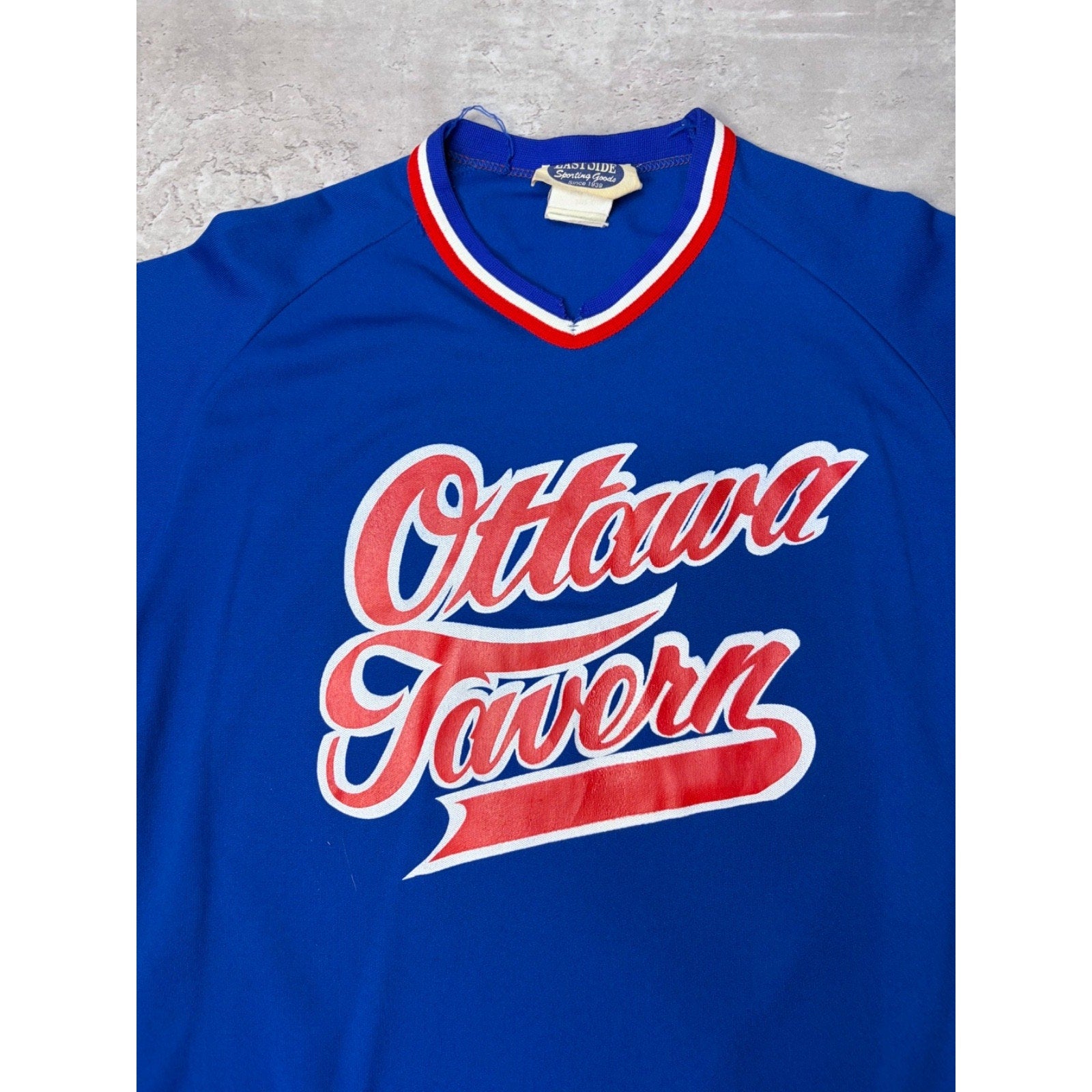 Vintage 80s/90s Ottawa Tavern Script Spellout Baseball Jersey Size Large