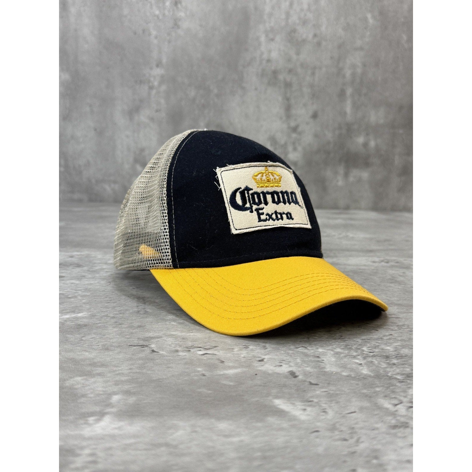 Vintage Corona Extra Embroidered Patch Beer Promo Trucker Snapback Hat OSFA