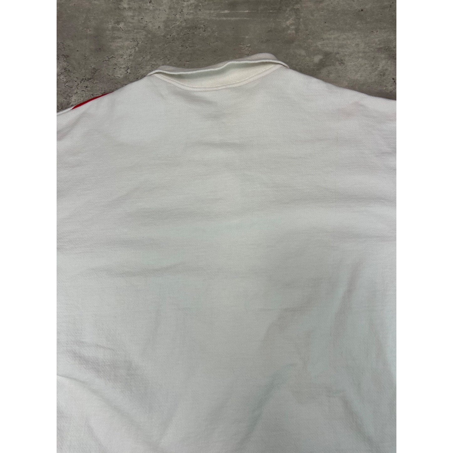 Vintage 90s Tobasco Striped 1/4 Button Hot Sauce Crewneck Sweatshirt Size XL