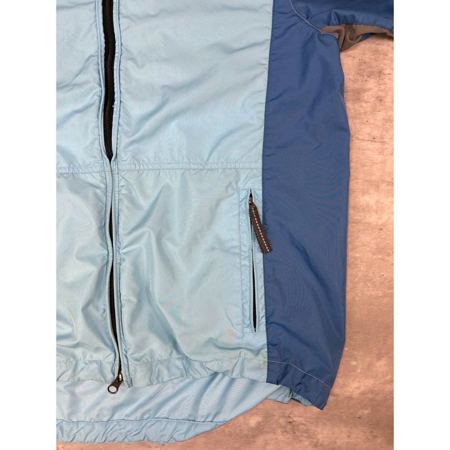 Vintage Nike Embroidered Mini Swoosh Two Tone Windbreaker Jacket Size Medium