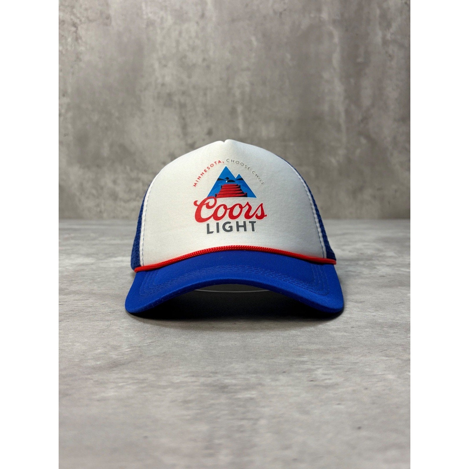 Vintage Coors Light Graphic Logo Beer Promo Snapback Trucker Hat OSFA