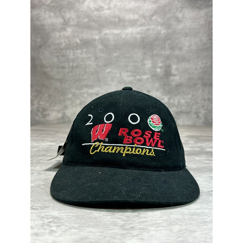 Vintage 2000 Wisconsin Badgers NCAA Rose Bowl Champs Strapback Hat OSFA