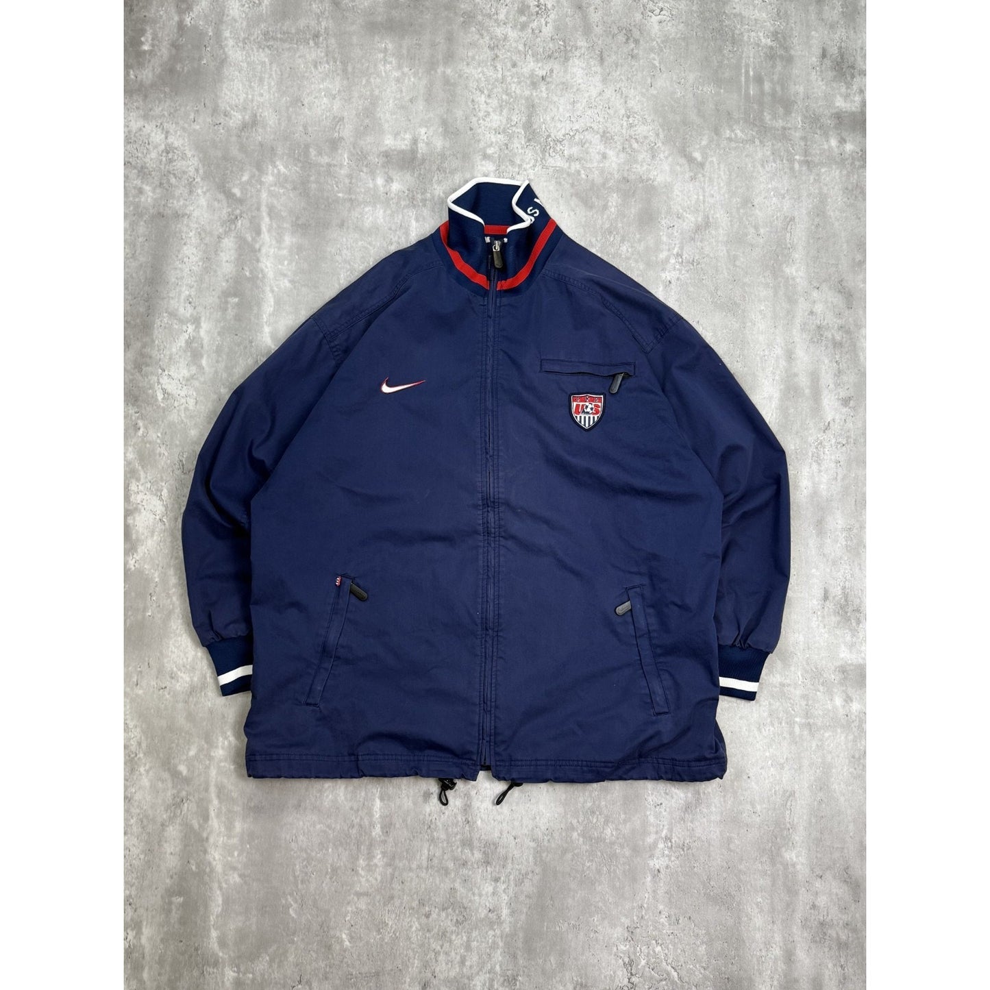 Vintage Team USA Olympics Soccer Full Zip Nylon Nike Jacket Size Large