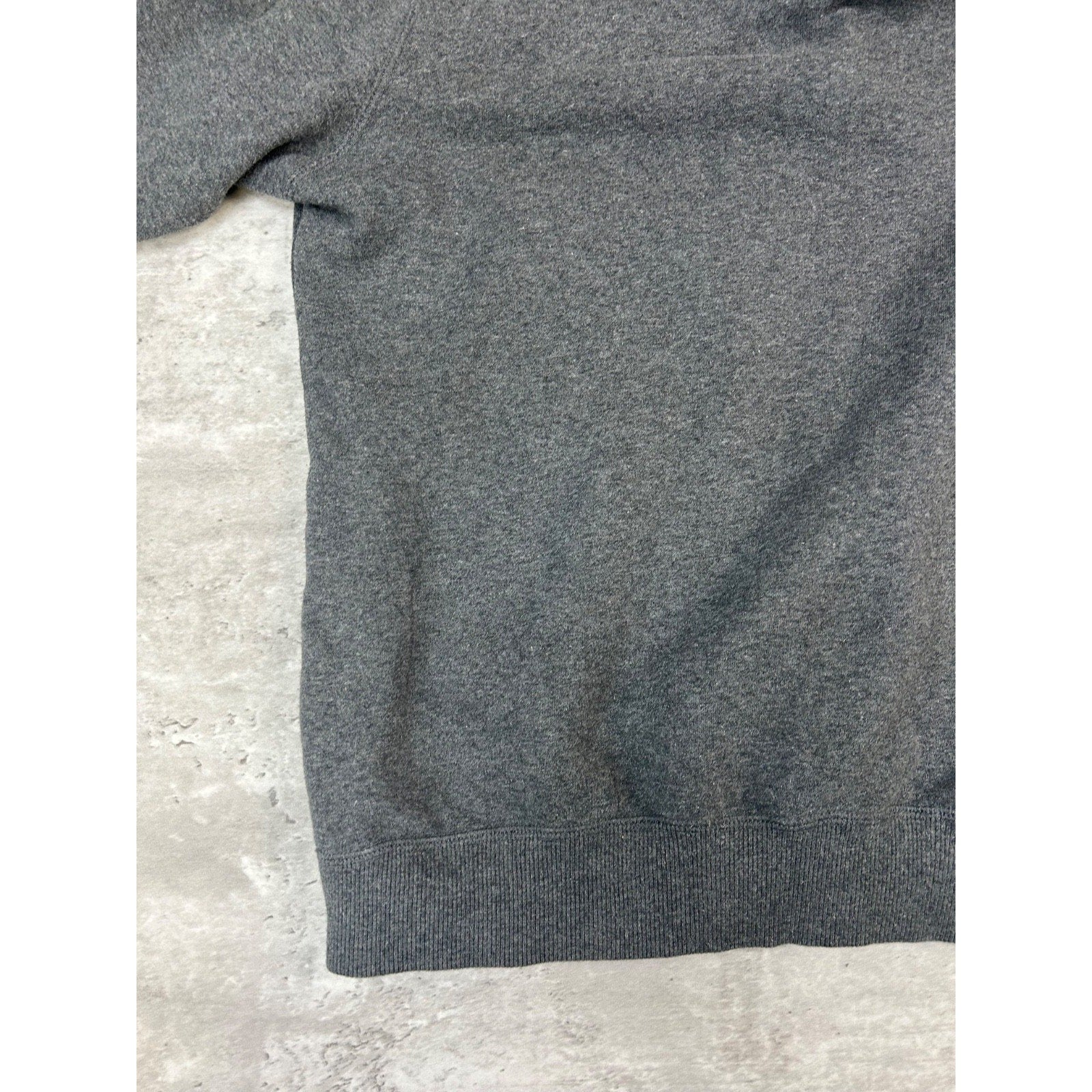 Nike Embroidered Swoosh Full Zip Hooded Gray Sweatshirt Size YOUTH Medium