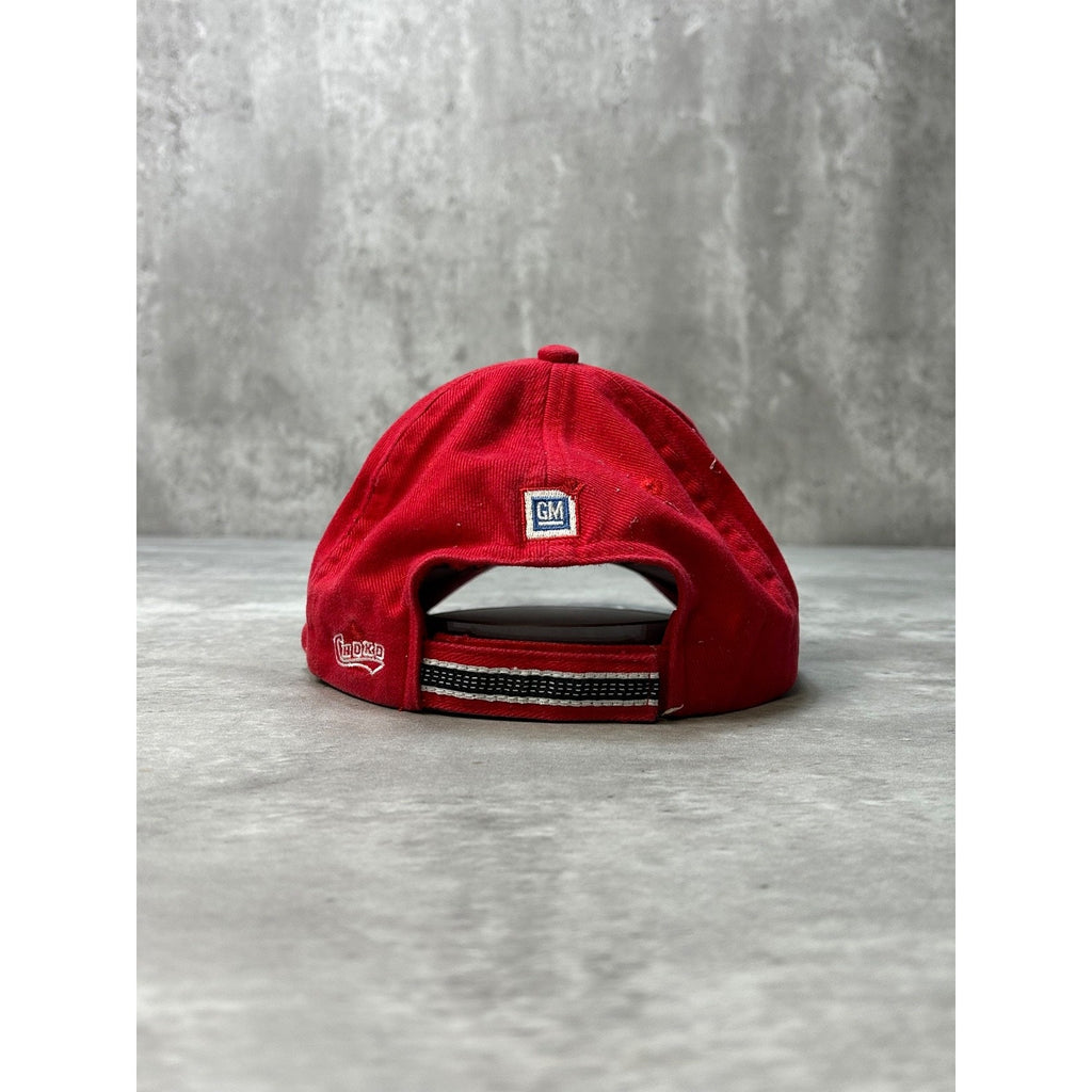 Vintage 90s GMC Embroidered Spellout Red Strapback Hat OSFA