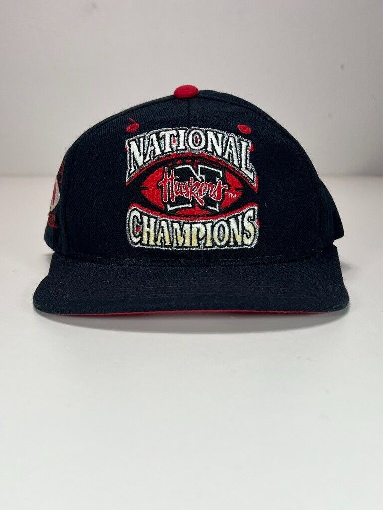 Vtg 1997 Nebraska Cornhuskers NCAA National Champs Embroidered Snapback Hat OSFA